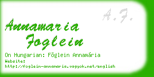 annamaria foglein business card
