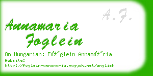 annamaria foglein business card